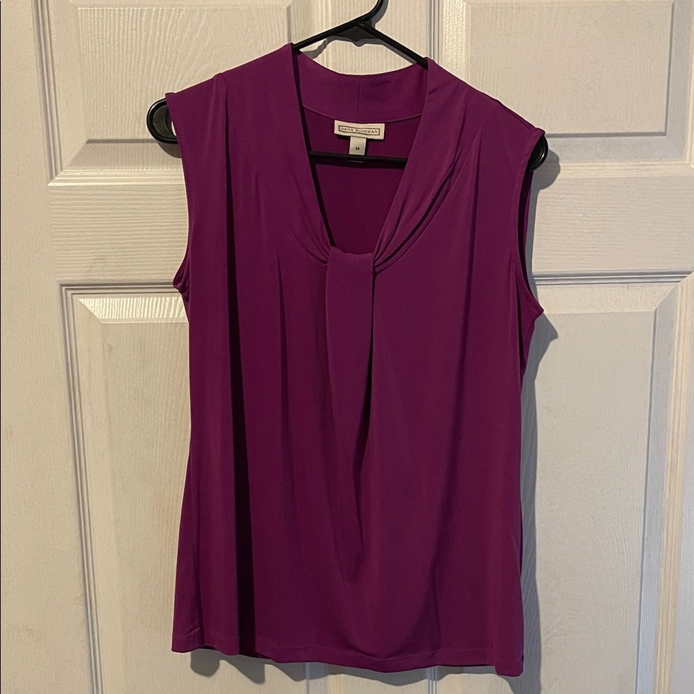 Dana Buchman Sleeveless V-Neck Tank in Plum